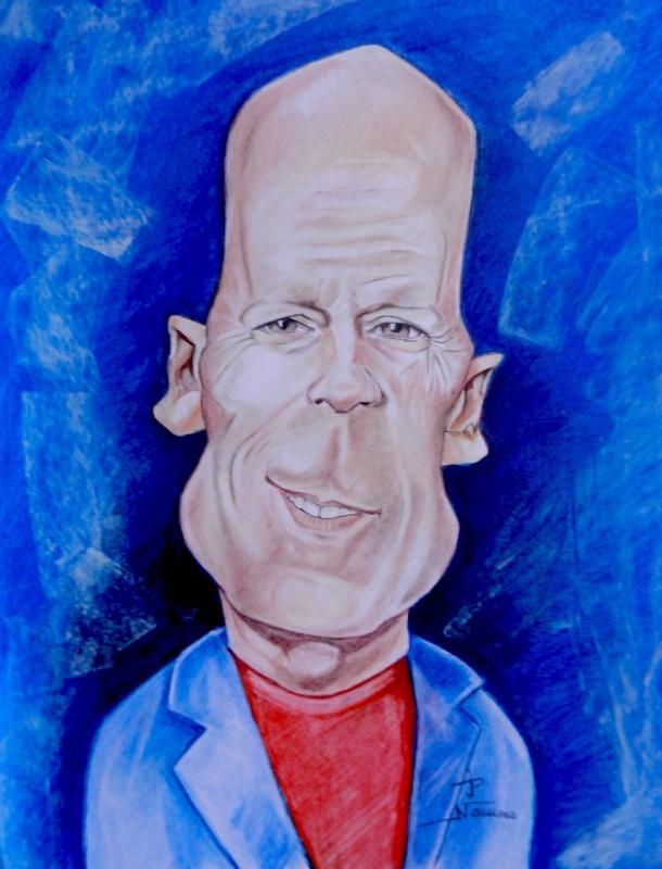 Caricature bruce willis