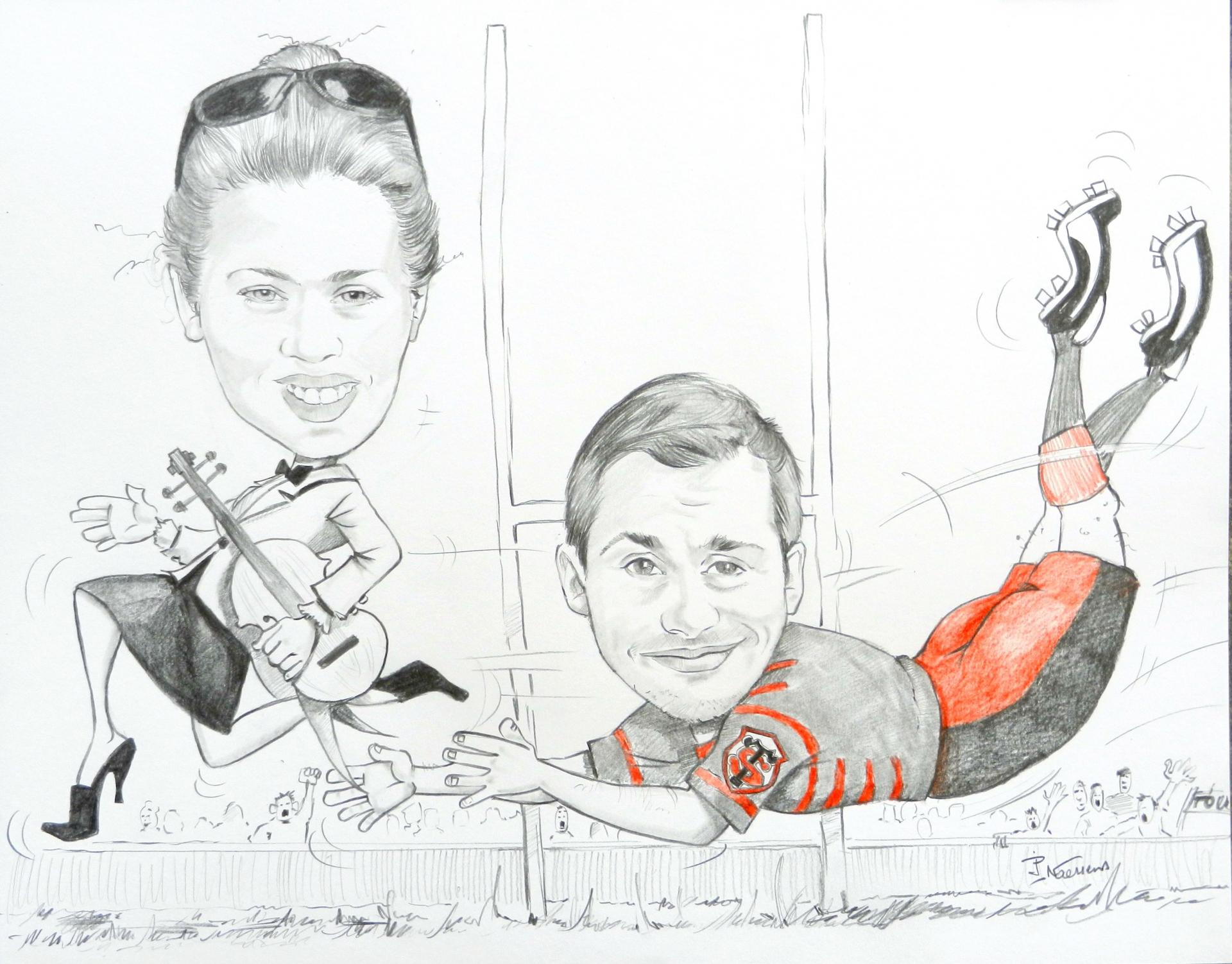 Caricature rugby Toulouse