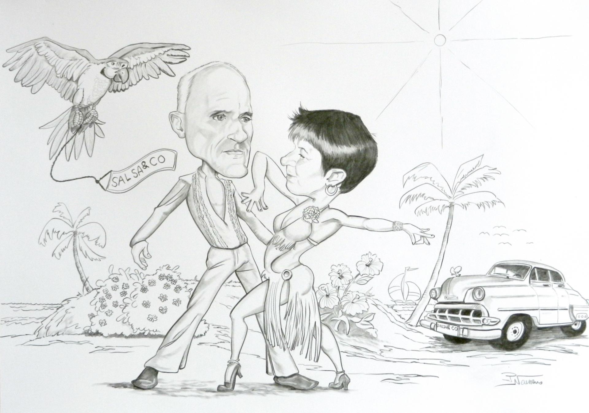 Caricatures salsa